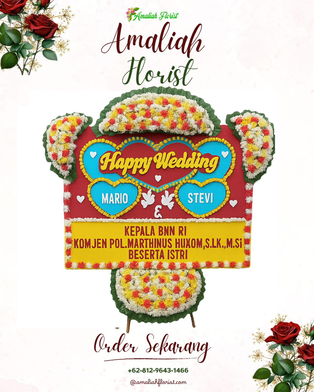 Papan Bunga Pernikahan Sukoharjo